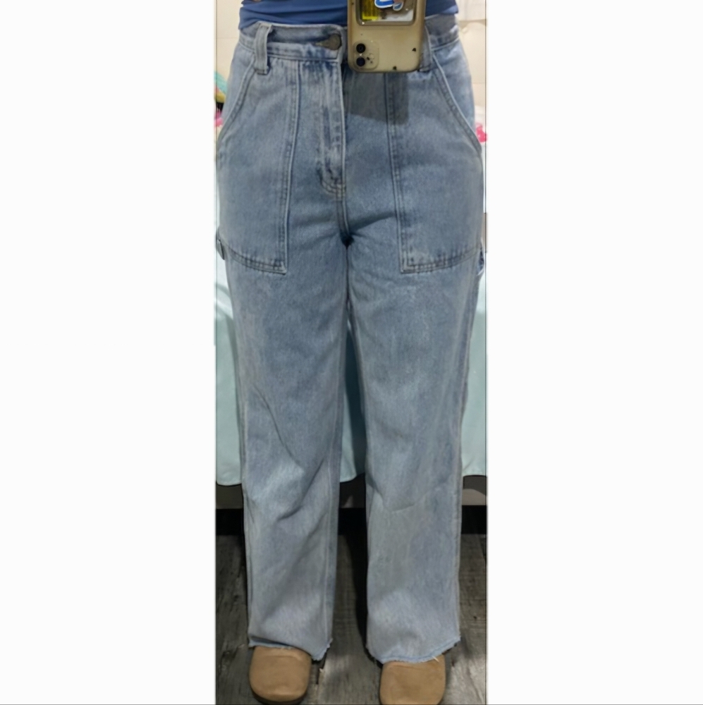 Simple Society High Rise Cargo Jeans